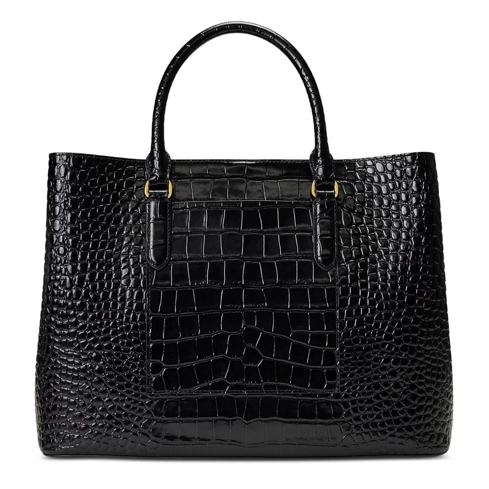 Lauren Ralph Lauren
Marcy Large Embossed Satchel Tote Bag, Gold Accents - Picture 2 of 10